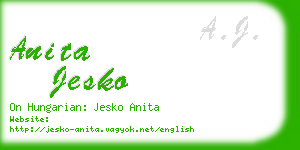 anita jesko business card